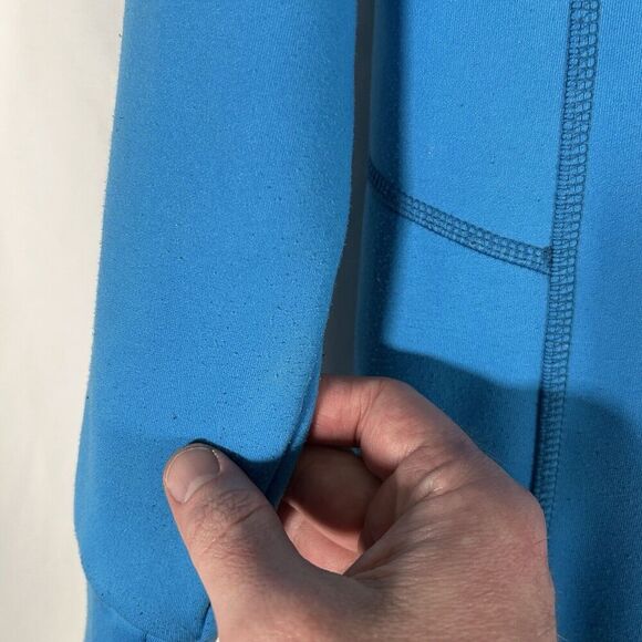 LL Bean Hoodie Women's Medium Blue 1/4 Zip Athletic Zip Pocket Athletic - Picture 6 of 11